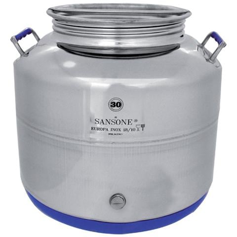 Contenitore in acciaio inox 30 Lt per olio tipo saldato con tappo a vite - Foto 1