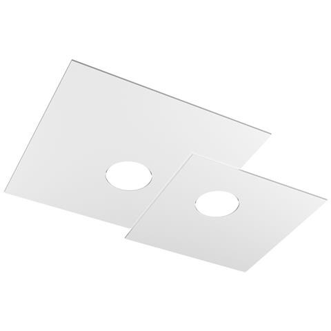Plafoniera Moderna Plate Metallo Bianco 2 Luci Gx53 - Foto 1