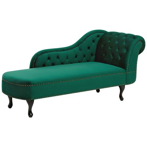 Chaise Longue Destra In Velluto Verde Nimes - Foto 22