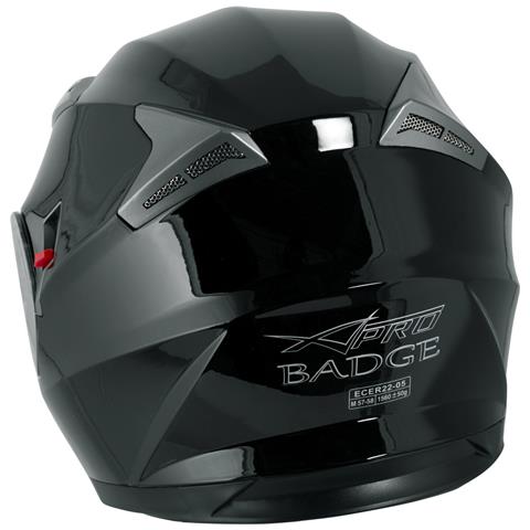 Casco Integrale Moto Scooter Visierino Parasole Touring Nero L - Foto 5