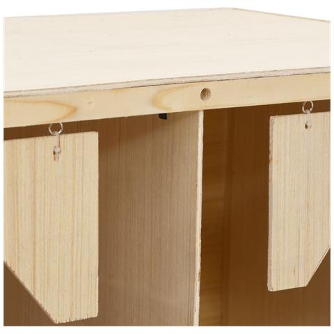Casetta Cova per Galline 5 Scomparti 117x33x38 cm Legno di Pino - Foto 2