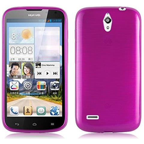 Custodia Compatibile Con Huawei Ascend G610 In Rosa - Coperchio Protettivo In Silicone Tpu Flessibile Con Design Spazzolato - Foto 1