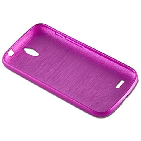 Custodia Compatibile Con Huawei Ascend G610 In Rosa - Coperchio Protettivo In Silicone Tpu Flessibile Con Design Spazzolato - Foto 2
