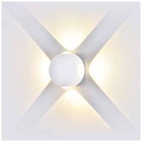 V-tac Vt-834 Lampada Led 4w Da Parete Forma Sferica Bianco Wall Light Bianco Naturale 4000k Ip65 - Sku 8552 - Foto 1