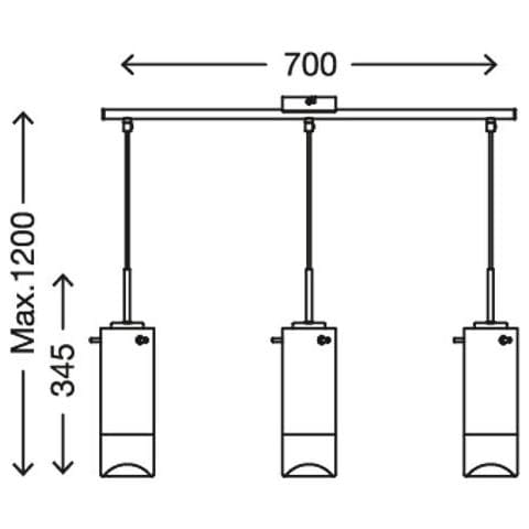 4289-038 A +, Lampadario Led, Sospensione, 15 W, Cromata, 120 X 70 X 120 Cm - Foto 2