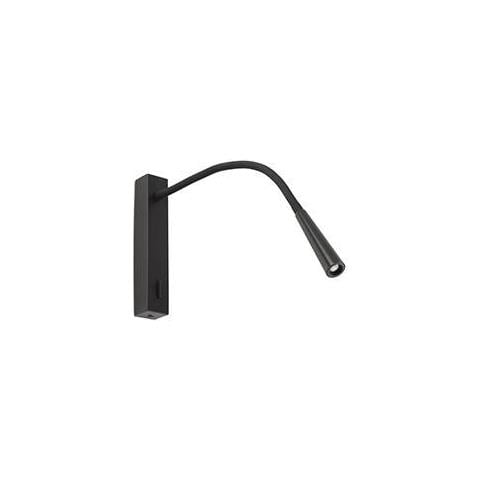 Lampada Da Lettura A Led Orientabile Nera 3w 3000k - Foto 1