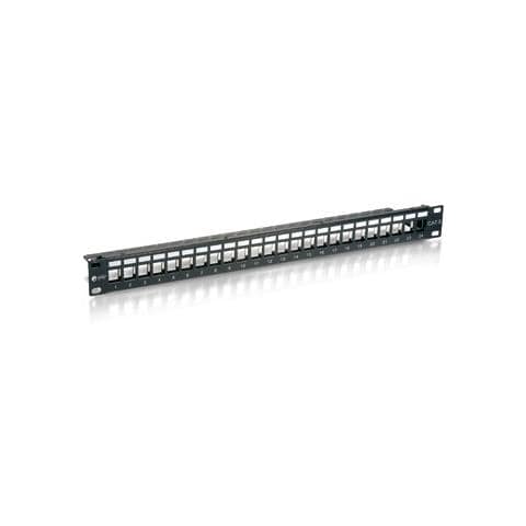 Cat. 6a Keystone Patch Panel, shielded, black, Cat. 6a - Foto 1