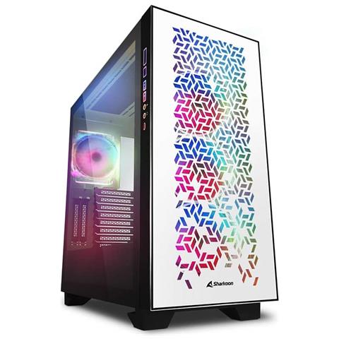 Case Elite Shark CA300H Tower ATX / EATX / micro ATX / Mini-ITX 2 Porte USB 3.0 1 Porta 3.1 Colore Bianco (Finestrato)  - Foto 2