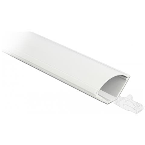 Passacavi angolare 73 x 42 mm - lunghezza 1 m bianco - Foto 1