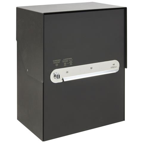 CASSETTA POSTALE IN ACCIAIO ZINCATO CON 3 FESSURE 37X10.5X37 CM GRIGIO - Foto 4