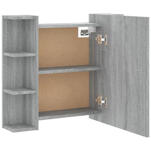 Mobile A Specchio Con Led Grigio Sonoma 70x16,5x60 Cm - Foto 2