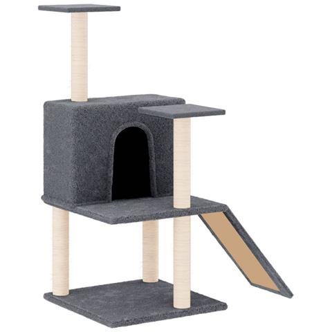 Albero Per Gatti Con Tiragraffi In Sisal Grigio Scuro 109 Cm - Foto 1