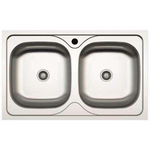 Lavello Incasso Cucina Mp862v Acciaio 86x50 Cm Due Vasche - Foto 2