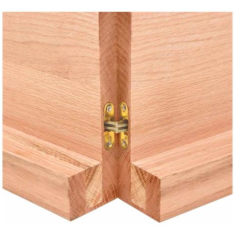 Ripiano Muro Marrone 120x60x (2-6) cm Massello Rovere Trattato - Foto 9