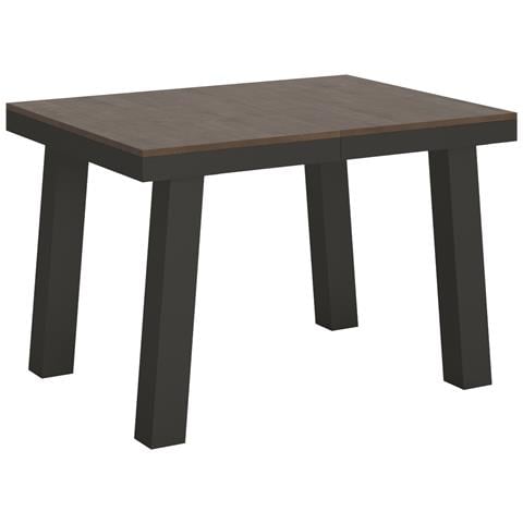 Tavolo Allungabile 90x120/380 Cm Bridge Evolution Telaio Antracite - Noce - Foto 5