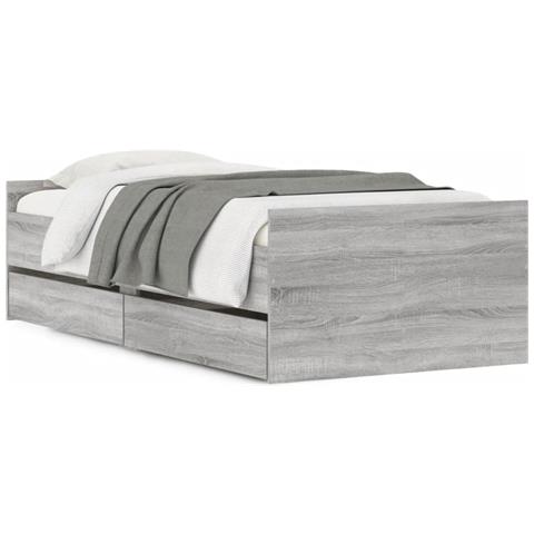 Giroletto Con Cassetti Grigio Sonoma 100x200 Cm - Foto 2