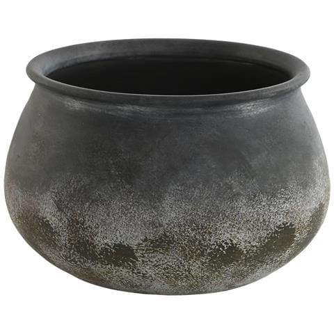 Vaso Grigio Terracotta Orientale 27 X 27 X 16,5 Cm - Foto 1