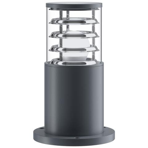 Lampada Da Terra Moderna Da Esterno Alluminio Grigio 1 Luce E27 60w Ip54 - Foto 1