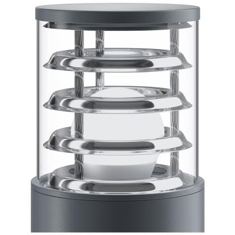 Lampada Da Terra Moderna Da Esterno Alluminio Grigio 1 Luce E27 60w Ip54 - Foto 3