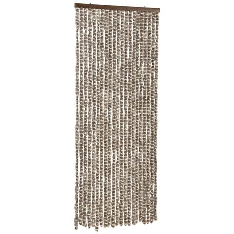 Tenda Antimosche Tortora E Bianca 100x230 Cm In Ciniglia - Foto 2