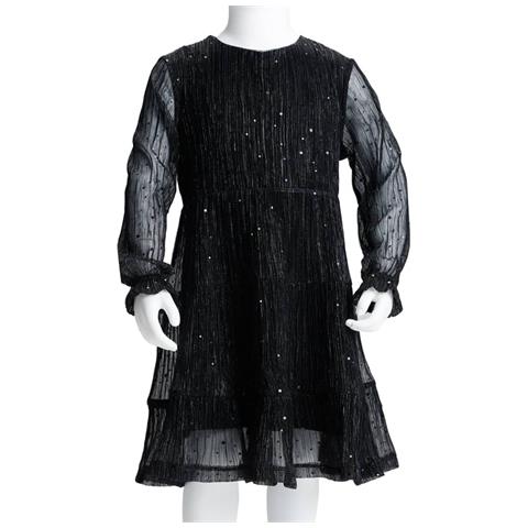Abito Per Bambine A Maniche Lunghe Nero 140 - Foto 7