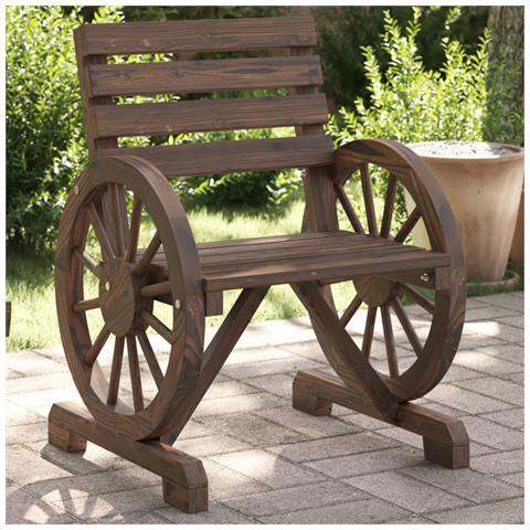 Sedia da Giardino 58x58x78,5 cm in Legno Massello di Abete - Foto 1