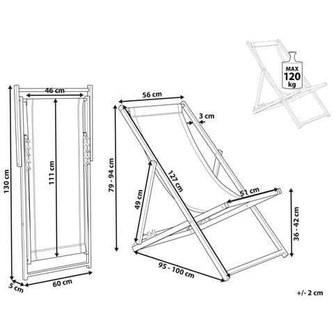 Sedia A Sdraio Alluminio Turchese E Bianco Locri Ii - Foto 7