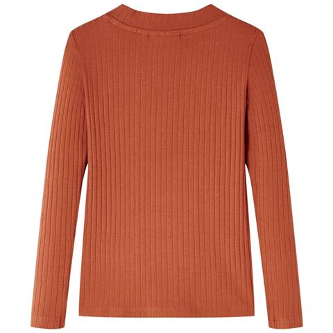 Maglietta Da Bambina A Maniche Lunghe Cognac 116 - Foto 2