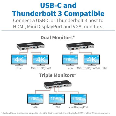 Lite U442-dock16-b Replicatore Di Porte E Docking Station Per Notebook Cablato Usb 3.2 Gen 1 (3.1 Gen 1) Type-c Grigio - Foto 2