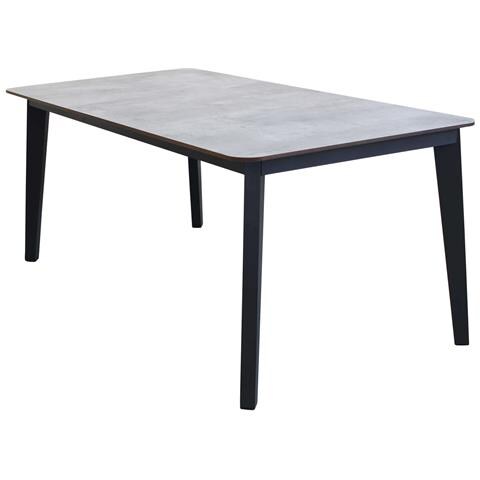 Tavolo 180x90 Cm Da Giardino Con Struttura In Alluminio E Piano In Laminato Grigio Chiaro Roma - Foto 1