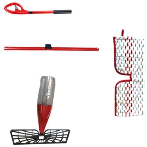 Vileda Lavapavimenti Con Sistema Max Spray - Piastra Snodata Con Panno In Microfibra E Impugnatura Ergonomica 168380 - Foto 8