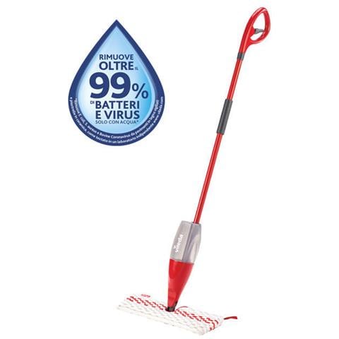 Vileda Lavapavimenti Con Sistema Max Spray - Piastra Snodata Con Panno In Microfibra E Impugnatura Ergonomica 168380 - Foto 1