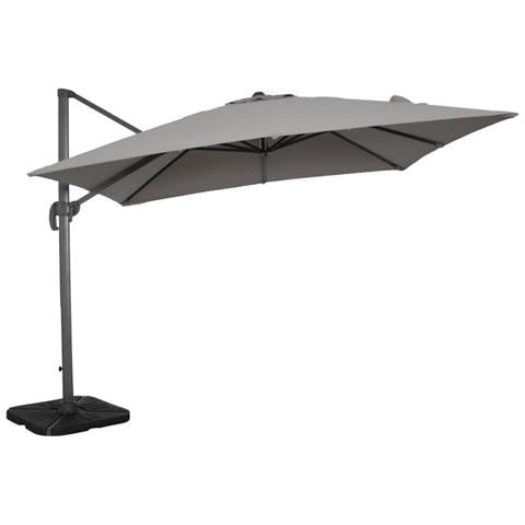 Ombrellone Da Giardino 3x4 Mt Con Palo Girevole In Alluminio E Antivento Mercurio - Grey - Foto 1