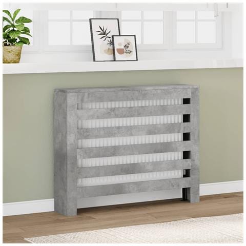 Copertura Termosifone Grigio Cemento 104x20x82cm In Multistrato - Foto 1