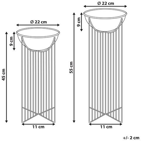 Set Di 2 Vasi Rialzati Per Piante Ficaria Metallo 22 Cm Rosa - Foto 7