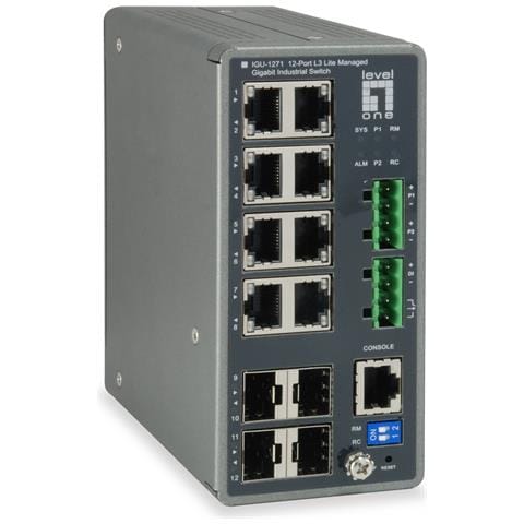 IGU-1271 switch di rete Gestito L3 Gigabit Ethernet (10/100/1000) Grigio - Foto 1