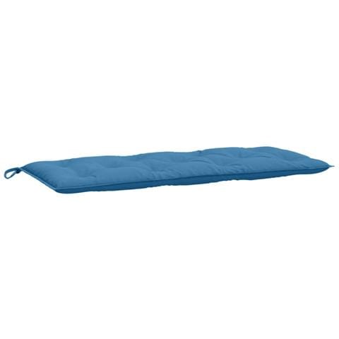 Cuscino Per Panca Da Giardino Blu Mélange 120x50x7cm In Tessuto - Foto 2