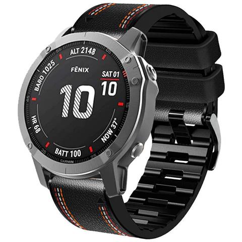 Cinturino In Silicone Bianco Per Garmin Fenix 8x 7 6x 6 5x 5 5s Black 26 Mm - Foto 2