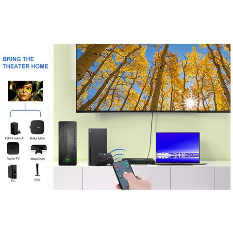 Commutatore Hdmi 4k 4 In 1 Out - Nero - Foto 2