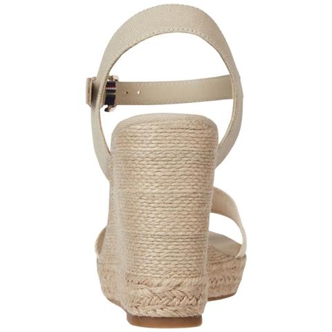 Seasonal Webbing Wedge Sandals Sandali Pelle Scarpe Donna Verde Eu 40, Fw0fw07088 Rbt - Foto 2