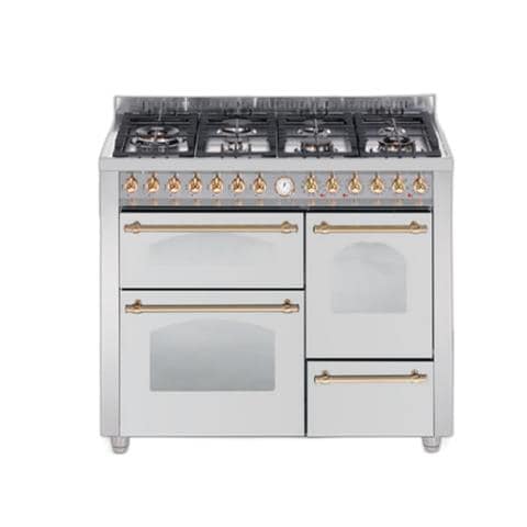 Cucina Elettrica RBPT116MFET 7 Fuochi a Gas Forno Elettrico Multifunzione Ventilato Dimensioni 110 cm Colore Bianco - Foto 1