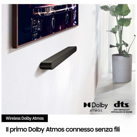 Soundbar HW-S60D /ZF Serie S, 7 Speaker, Wireless Dolby Atmos, Audio a 5.0 Canali, Q-Simphony, Alexa integrato e compatibile con Google Assistant, Black 2024 - Foto 8