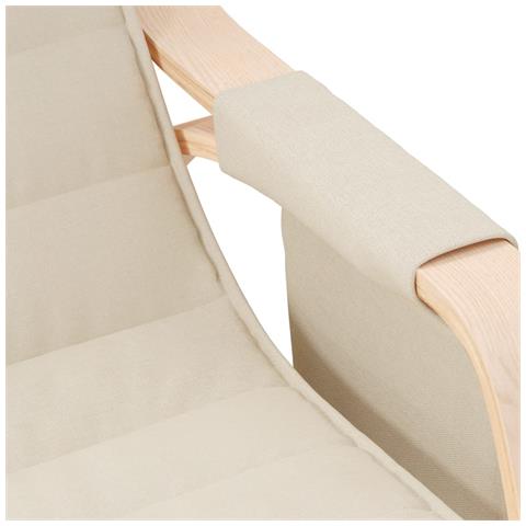 Sedia a Dondolo in Tessuto Crema (solo UK /IE /FI /NO) - Foto 7