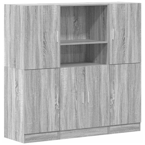 Set Di Mobili Da Cucina 3 Pz Grigio Sonoma In Truciolato - Foto 2