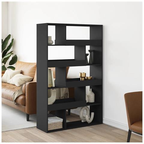 Libreria Nera 100x33x156,5 Cm In Truciolato - Foto 1