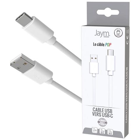 Cavo Di Ricarica E Sincronizzazione Da Usb-c A Usb-a 3a Pop Collection 1,5m, Bianco - Foto 2
