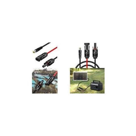 Solar-adapterkabel, Schwarz /rot, 1,8 M Anschluss 1: Dc7909 Stecker, Anschluss 2: 2x Mc4-konnektor - 1 Stck (phc0401) - Foto 1