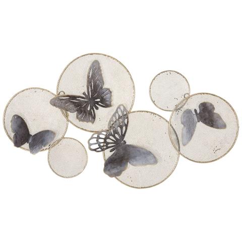 Decorazione In Metallo 3d Farfalla 15 - Multicolore - Metallo - 66x5x38 Cm - Foto 1