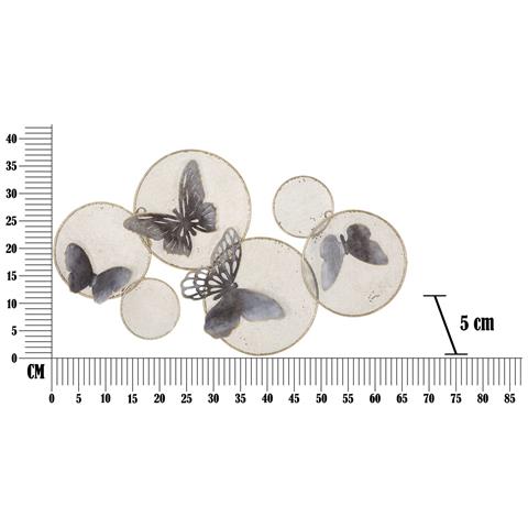 Decorazione In Metallo 3d Farfalla 15 - Multicolore - Metallo - 66x5x38 Cm - Foto 6