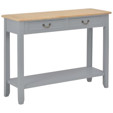 Lusso Casadino -  Tavolo Consolle Grigio 110x35x80 Cm In Legno - Foto 2